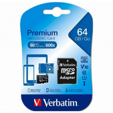 MicroSD Verbatim (+ SD adapter) 64GB klasa 10