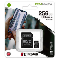 MicroSD Kingston (+ SD adapter) 256GB klasa 10