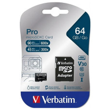 MicroSD kartica Verbatim (+ SD adapter) 64GB